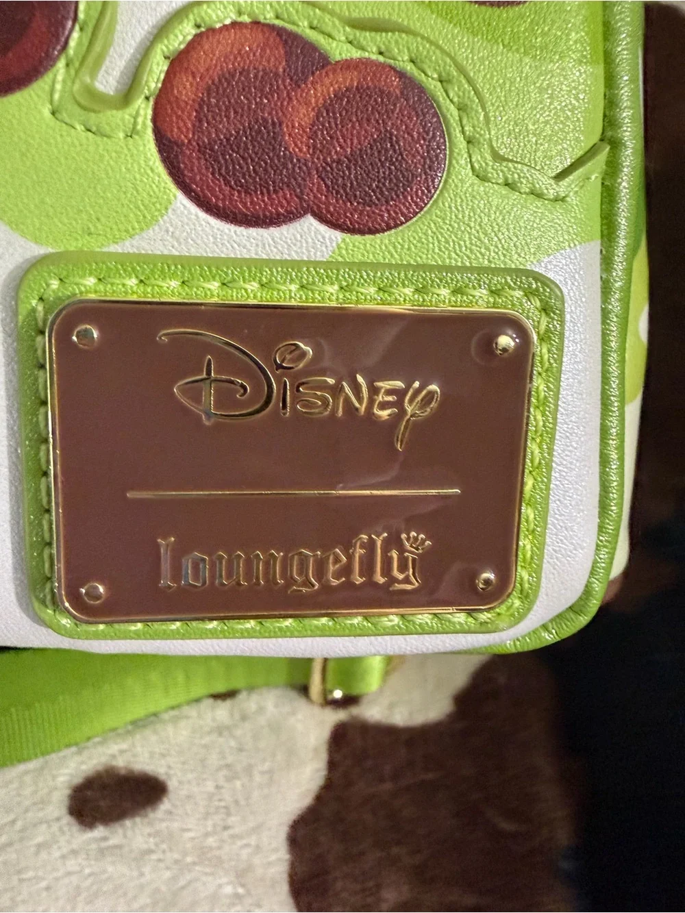 Loungefly Green Mickey Bubble Tea Kids Mini Backpack with Brown Ears